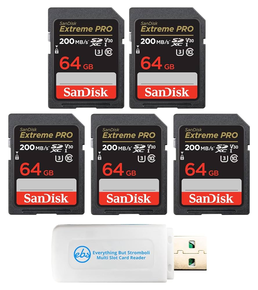 Amazon | SanDisk 64GB (Five Pack) Extreme Pro Memory Card